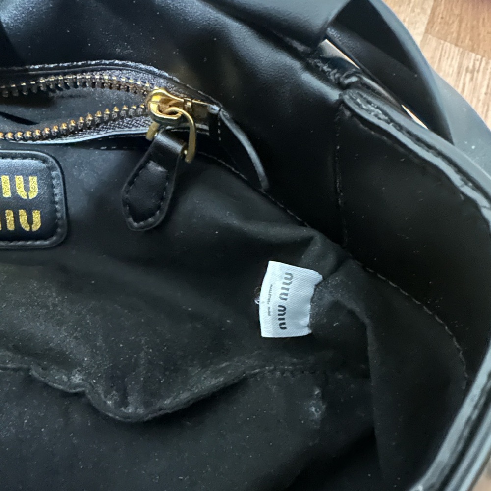 Miu Black Shoulder Bag with Tassel - Picture 6 of 8